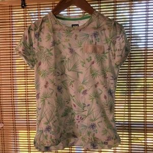 Helly Hansen, Small, White with pine pattern t-shirt
